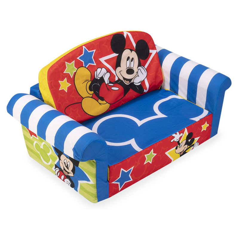 Marshmallow Furniture Kids 2 in 1 Flip Open Foam Compress Sofa Bed